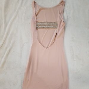 Bebe Open Studded Back mini cocktail dress SMALL